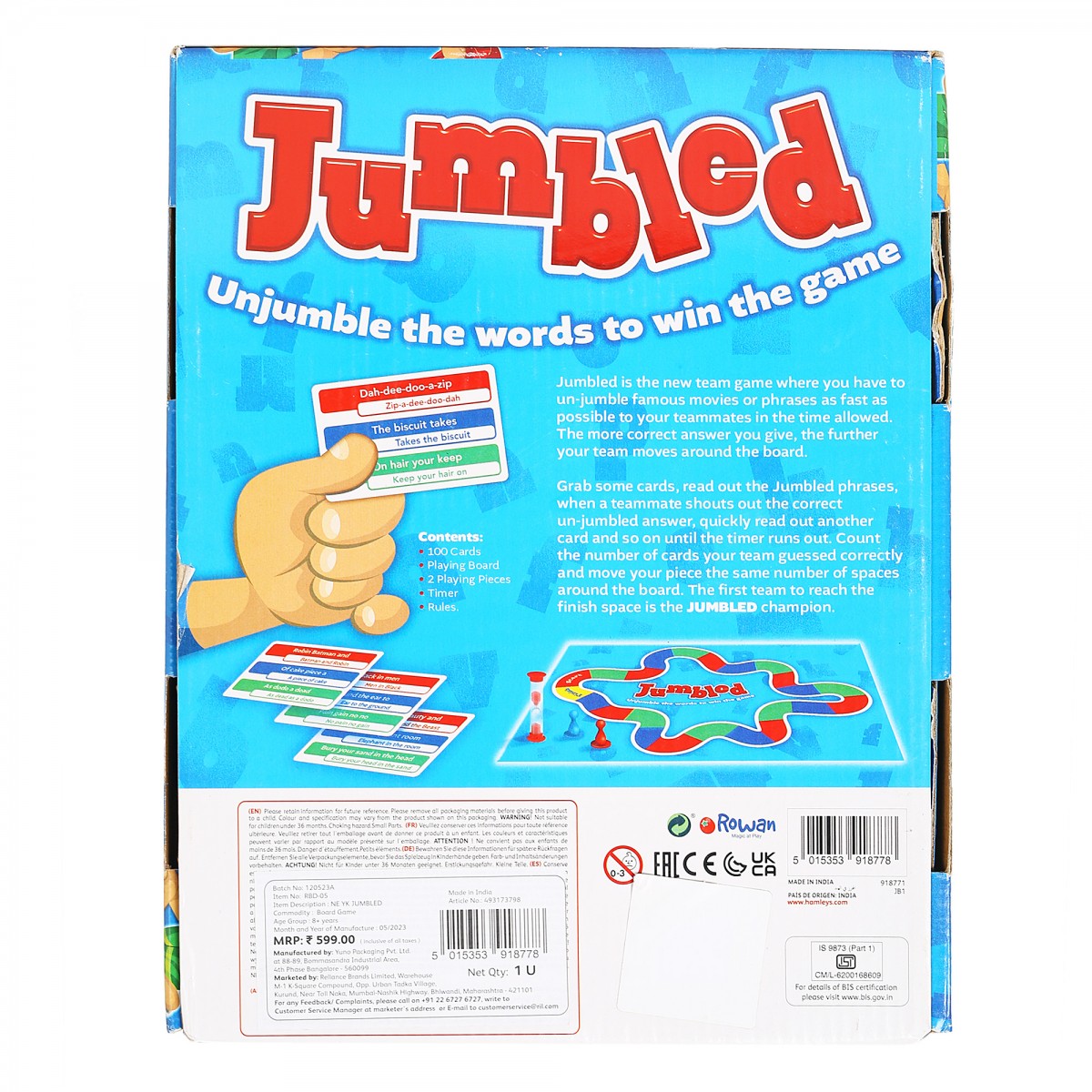 Youreka Jumbled : Unjumble the words to win the game, Word Puzzle for Kids, 8Yrs+