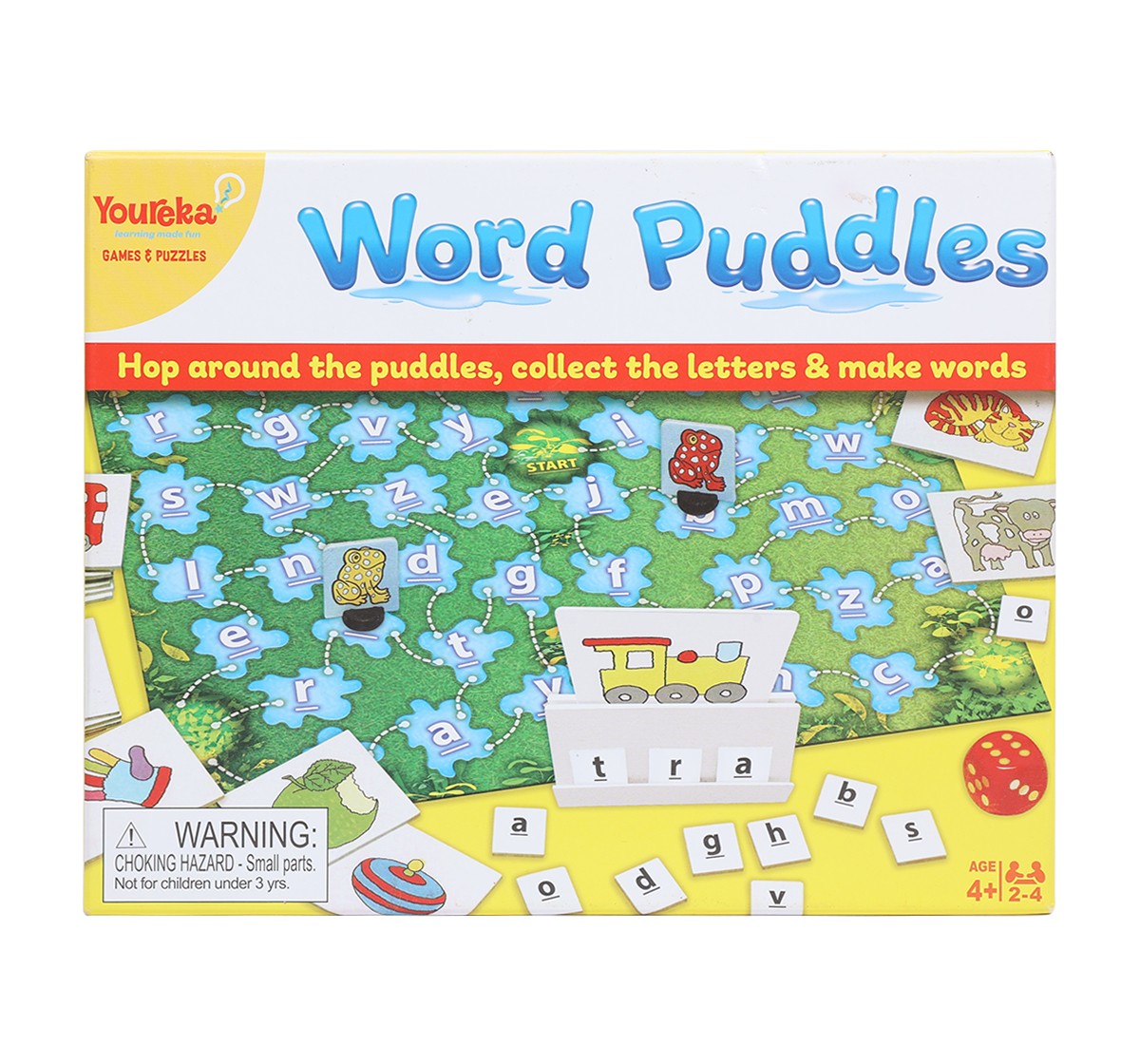 Youreka Word Puddles, 2-4 Players, Word Building Game, 4Yrs+