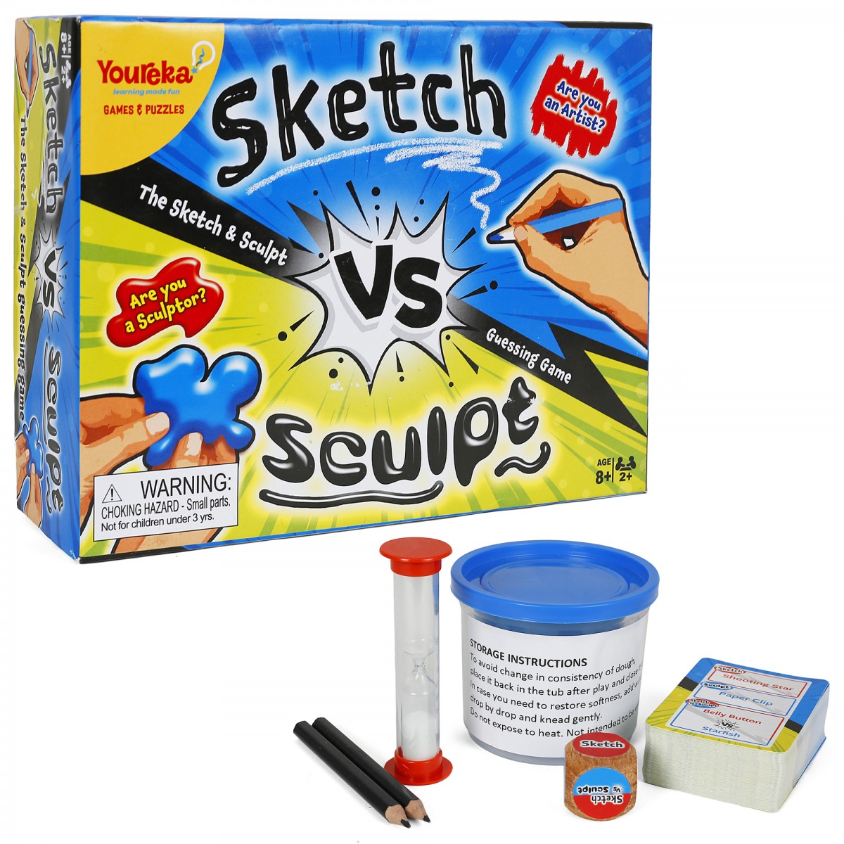 Youreka Sketch vs Sculpt, Strategy Board Games, 8yrs+
