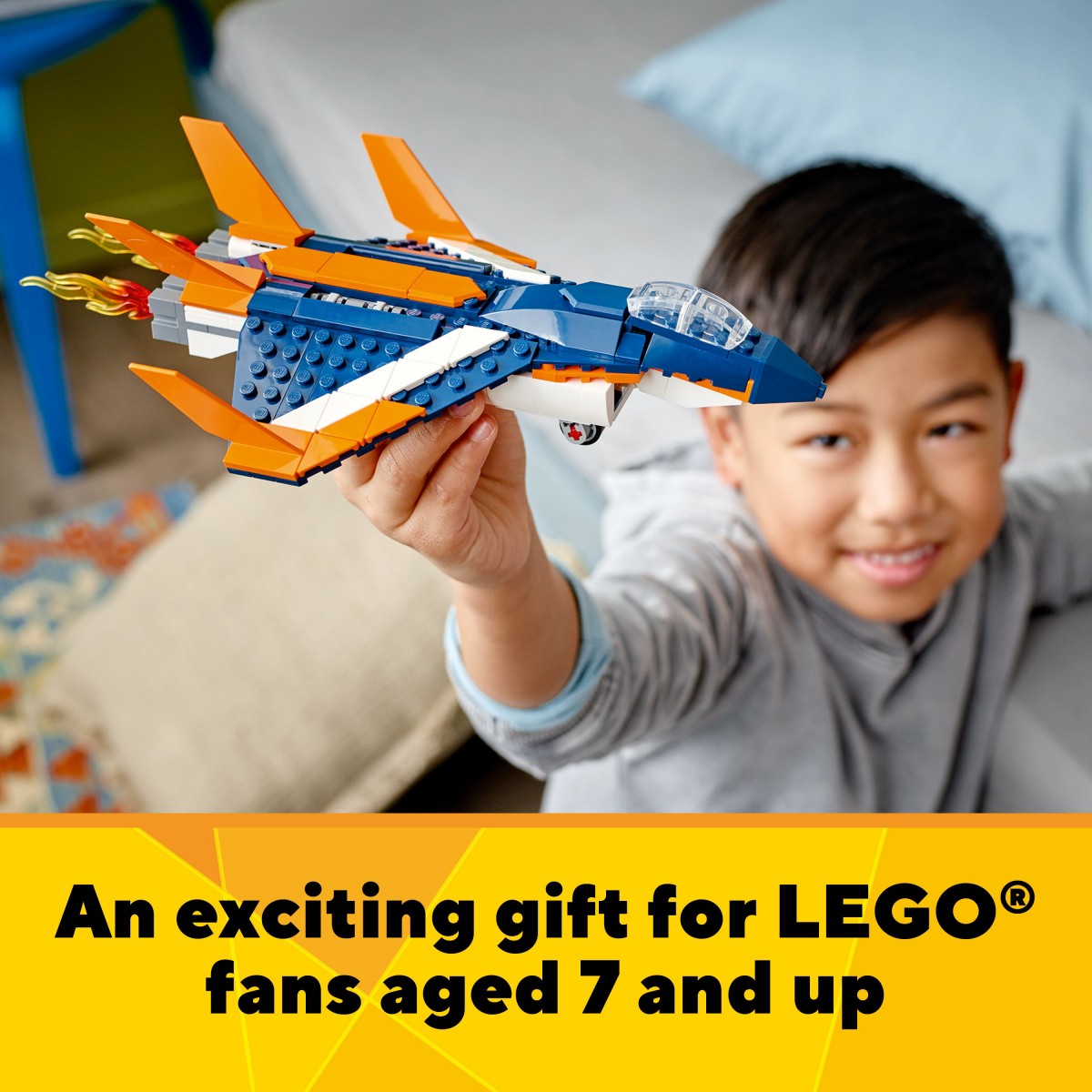 LEGO Creator 3in1 Supersonic-jet 31126 Building Kit (215 Pieces), 7Y+, Multicolour