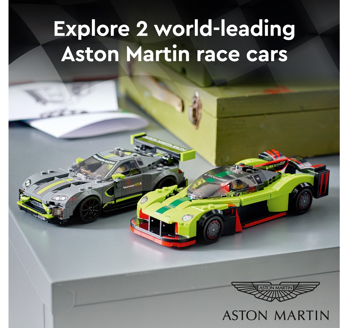 Speed Champions Aston Martin Valkyrie AMR Pro and Aston Martin Vantage GT3 Building Kit by Lego for Kids Aged 9 Years + (592 Pieces)