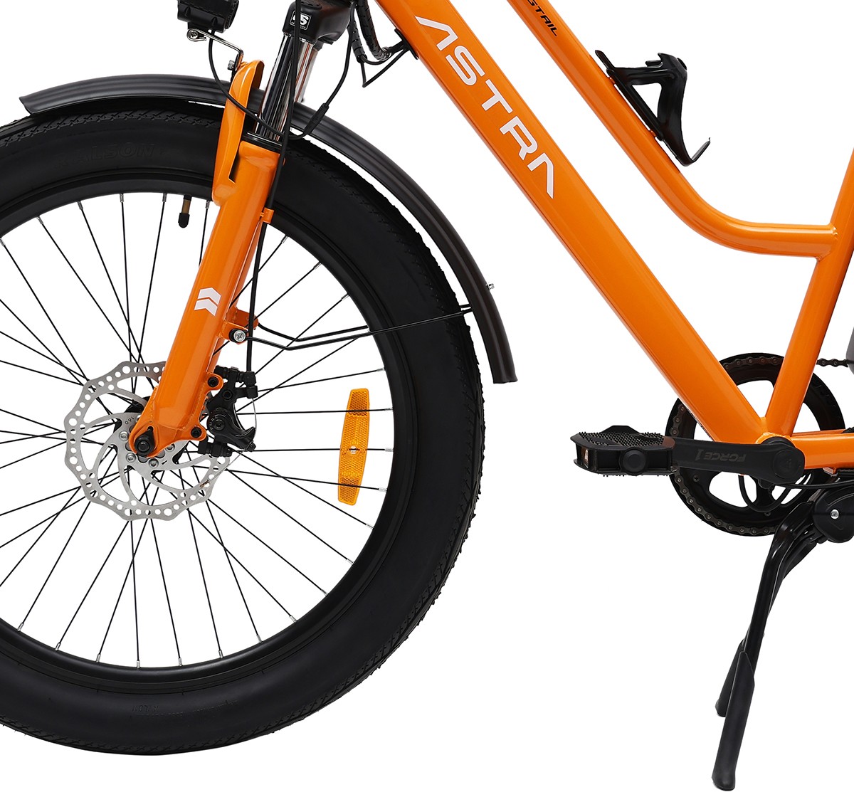 Astra 24" SS X1 Long Tail Cargo E-bike, High Tensile Steel TIG Welded frame, Internal Cable Routing, 12Y+, Orange