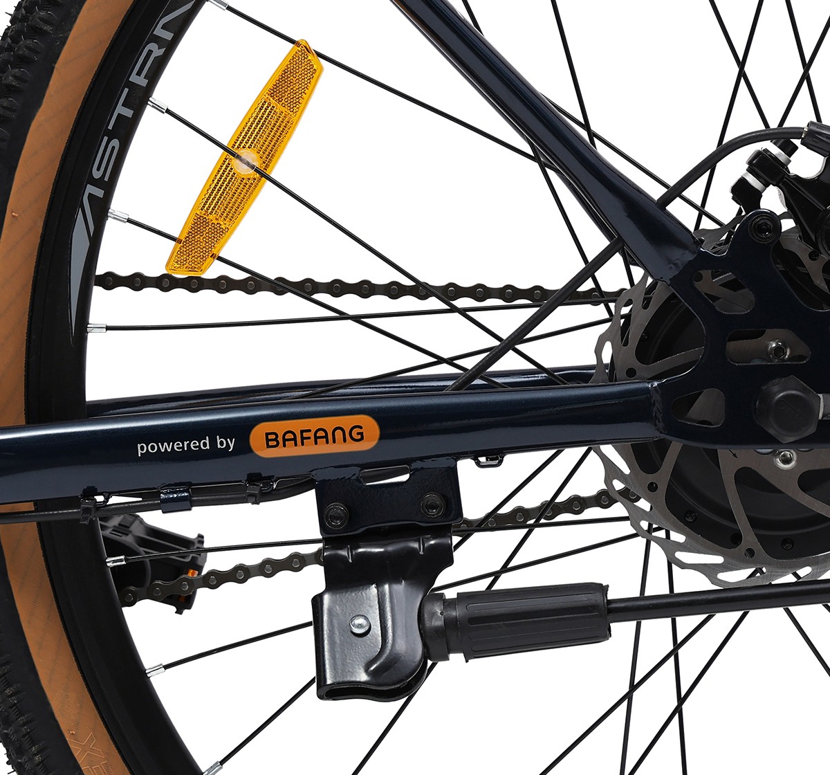 Astra 29" SS ION E-bike, JAK8 Mechanical Disc Brakes 160mm, OrbiSHOX 80mm travel Fork, High Tensile Steel TIG Welded frame, Internal Cable Routing,  12Y+, Blue