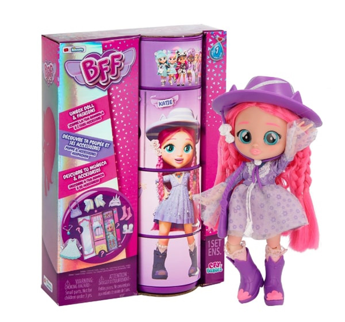 Best Friends Forever Series Fashion Play Doll Katie with Long Hair & Glass Eyes, Dolls For Kids,  3Y+
