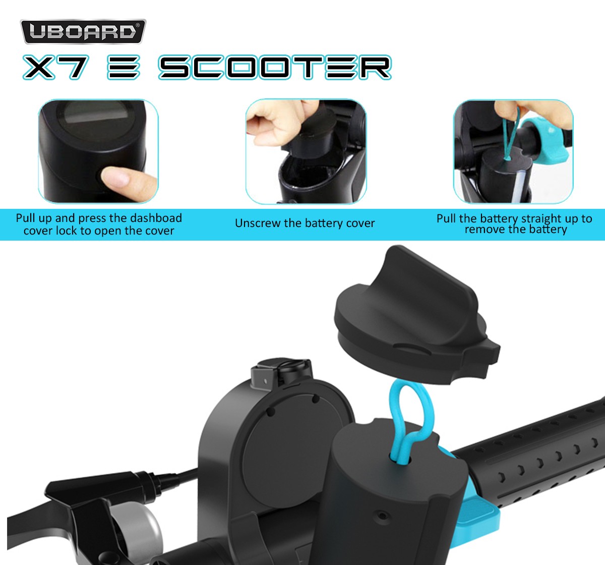Uboard E X7 E-Scooter, MultiColor, 14+