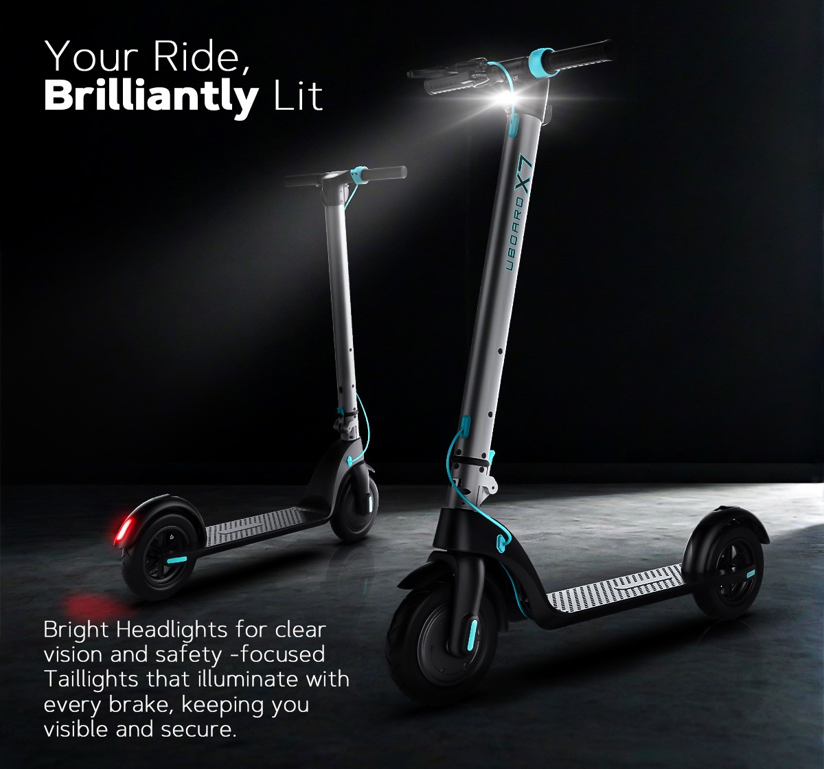 Uboard E X7 E-Scooter, Multicolor, 14Y+