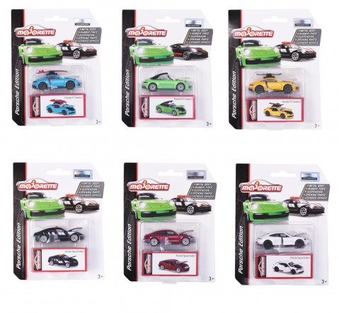 Majorette Porsche Deluxe 6, Diecast Vehicle, Collectible Model For Kids, 3Y+, Assorted