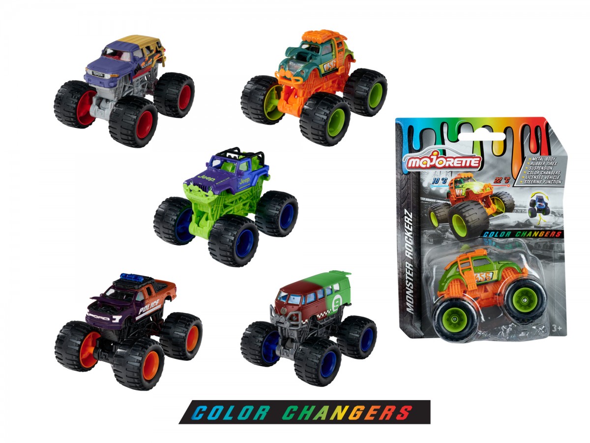 Majorette Monster Rockerz Color Changers, 5  Multicolour 3Y+, Assorted