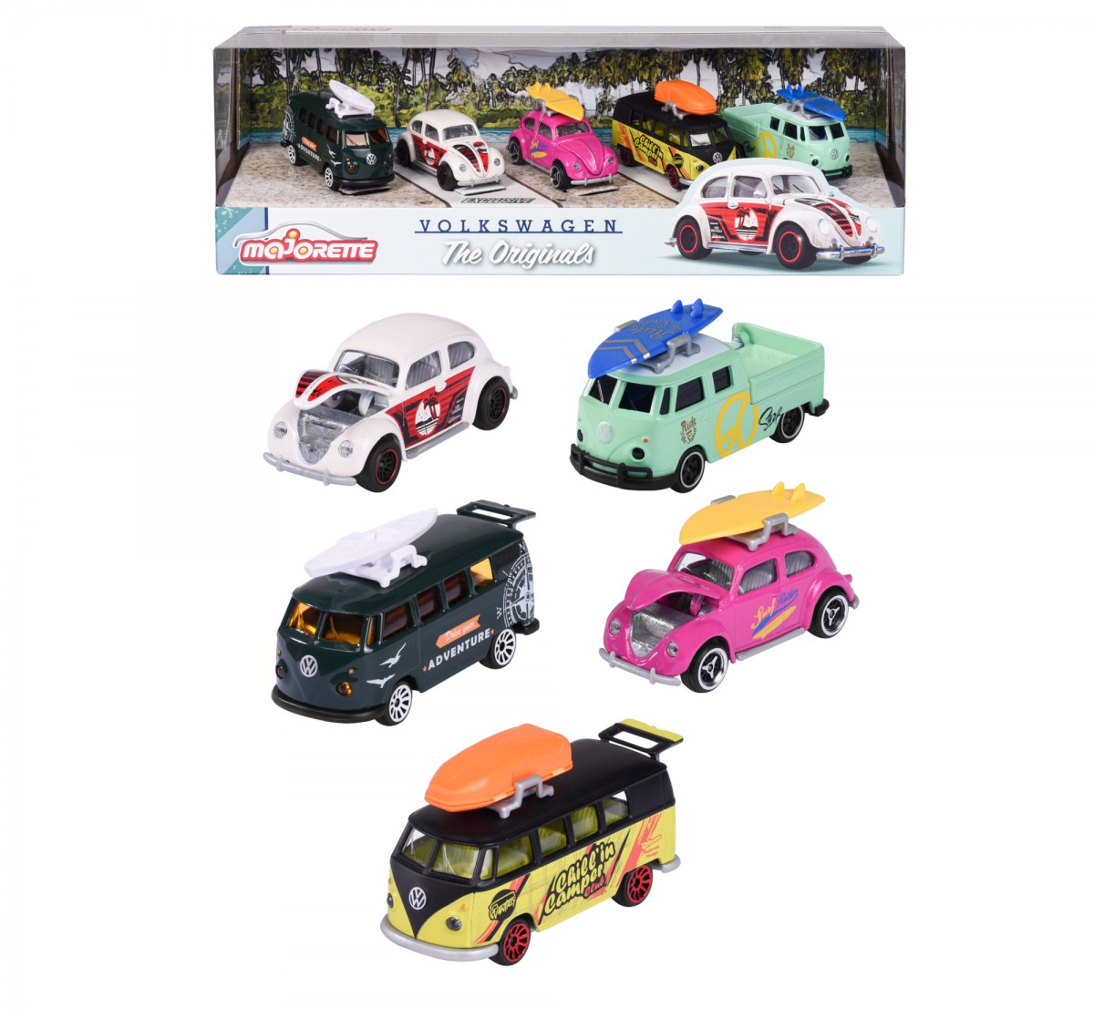 Majorette Volkswagen The Originals 5 Pieces Pack Multicolour 3Y+