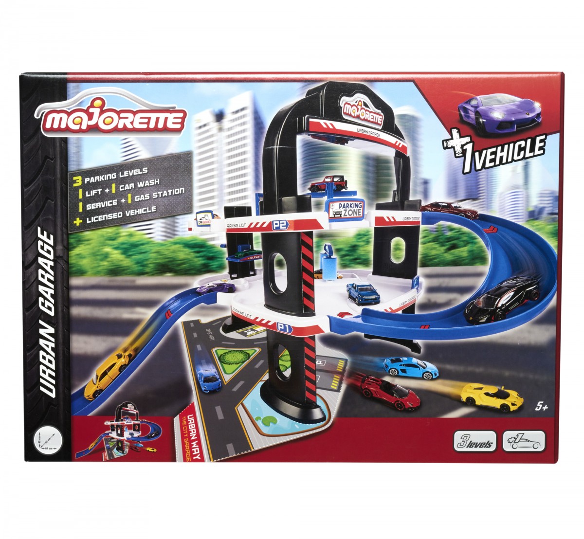 Majorette Urban Garage, 1 Car Multicolour 5Y+