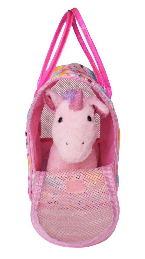 Mirada Plush Pet In A Bag Pink Unicorn, Soft Toys For Kids, 3Y+