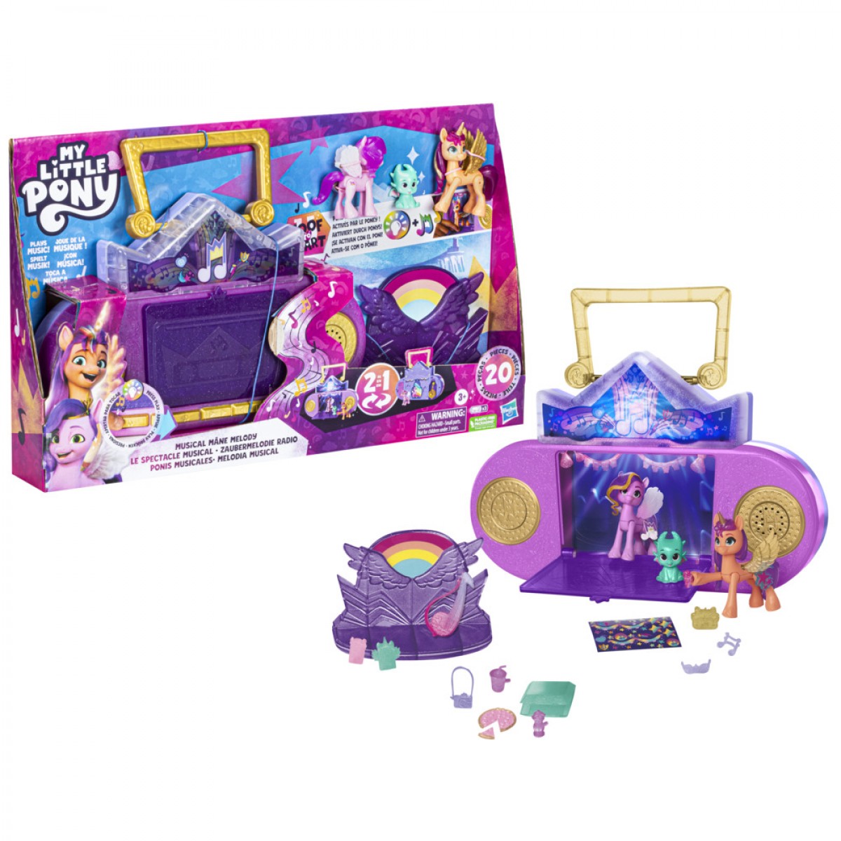 My Little Pony: Make Your Mark Toy Musical Mane Melody - Playset With Lights And Sounds, 3 Hoof To Heart Figures, For Kids Ages 5 And Up