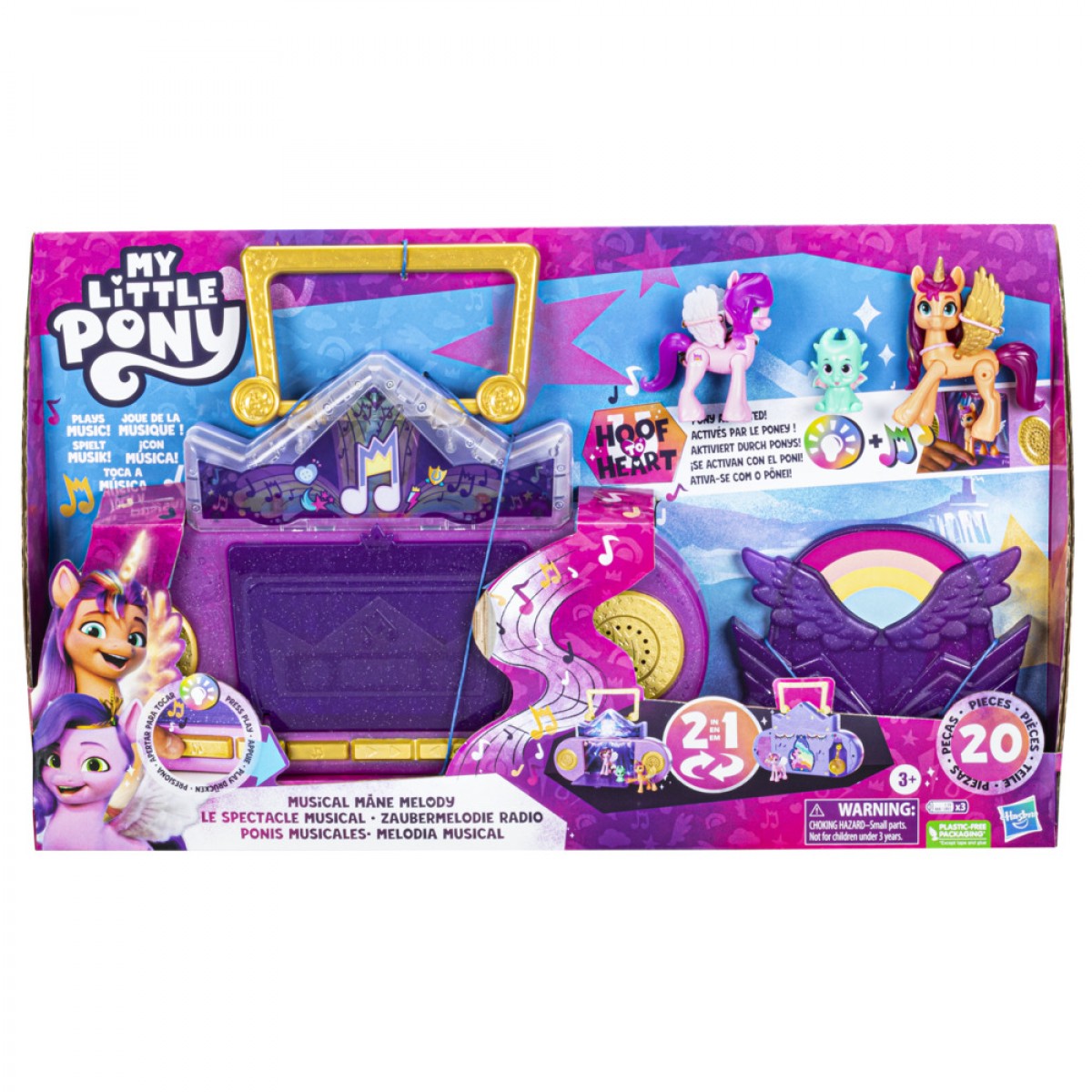 My Little Pony: Make Your Mark Toy Musical Mane Melody - Playset With Lights And Sounds, 3 Hoof To Heart Figures, For Kids Ages 5 And Up
