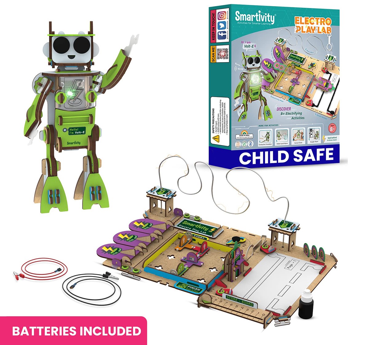 Smartivity Electricity Kit DIY, Science Project Kit, STEM DIY Fun Robotic Toy for Kids 6-12yrs
