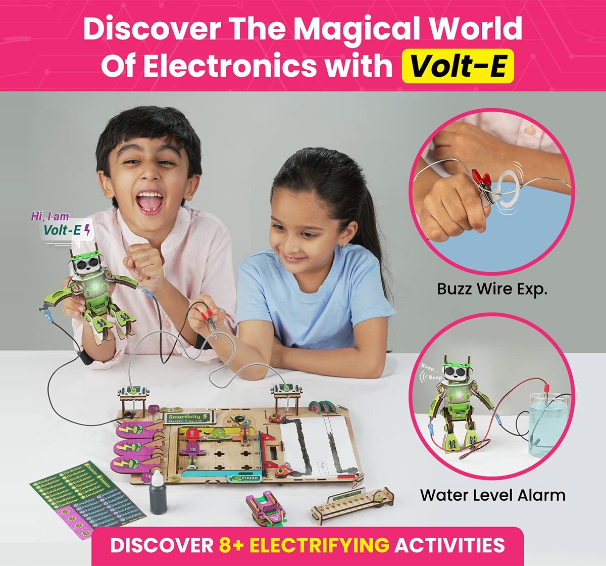 Smartivity Electricity Kit DIY, Science Project Kit, STEM DIY Fun Robotic Toy for Kids 6-12yrs
