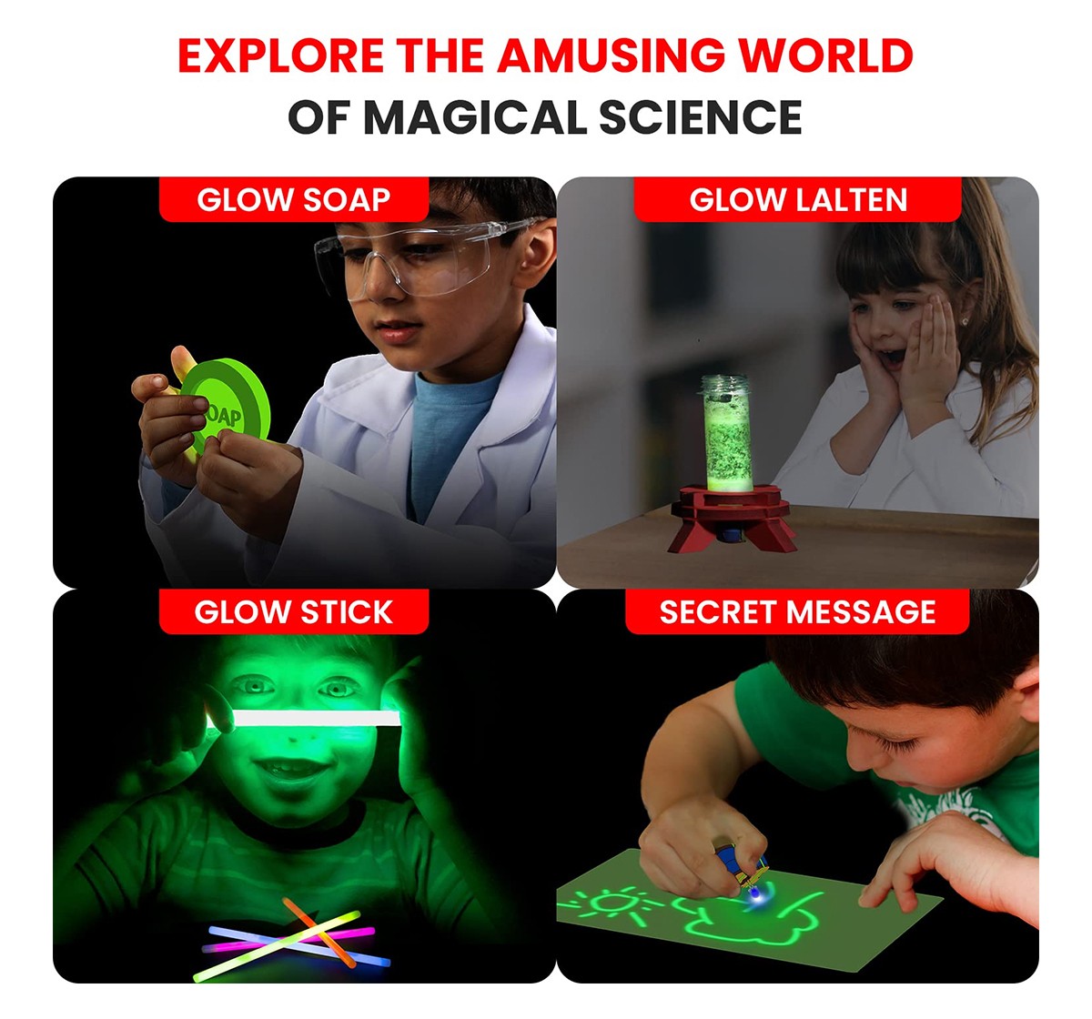 Smartivity Glow Magic Science Experiment Kit for Kids 6-14yrs