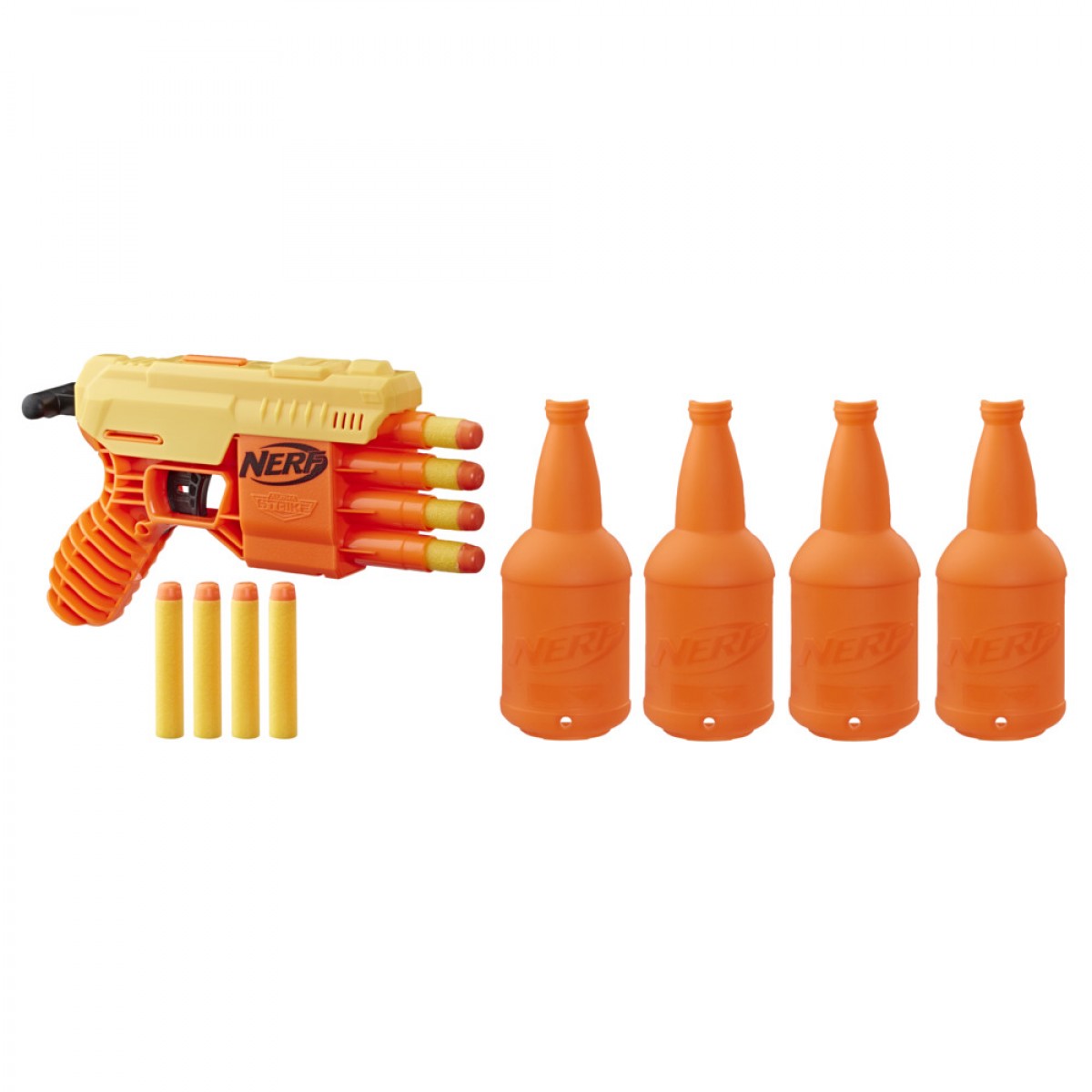 Fang Qs-4 Targeting Set -- 13-Piece Nerf Alpha Strike Set Includes Toy Blaster, 4 Half-Targets, And 8 Official Nerf Elite Darts For Kids, Teens, Adults
