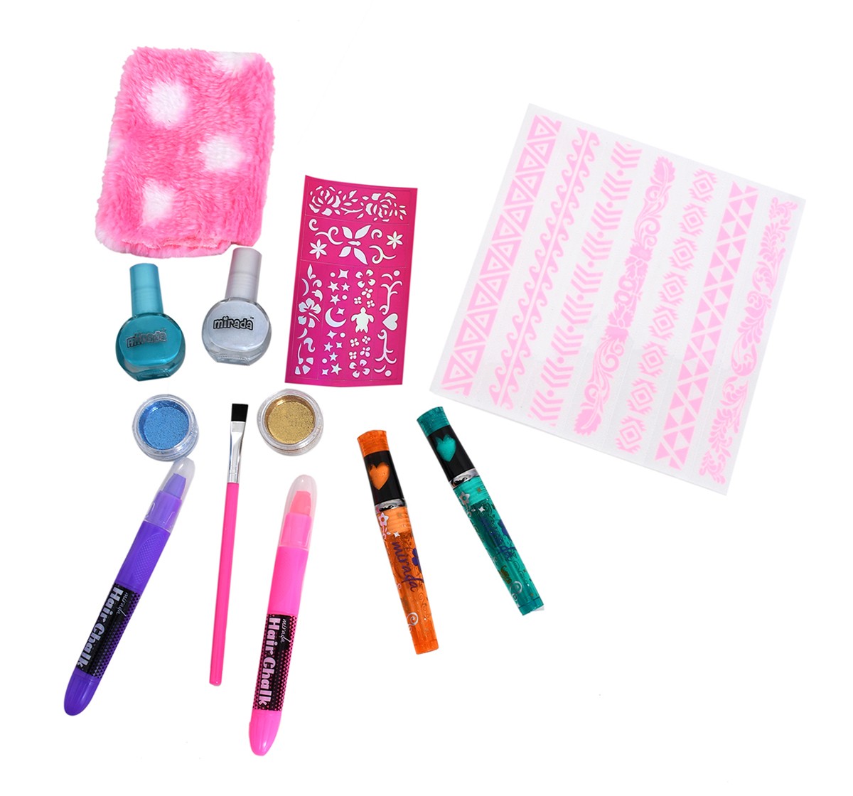 Mirada Lets Glam Up Nail Art Kit for Girl, 6Y+, Multicolour