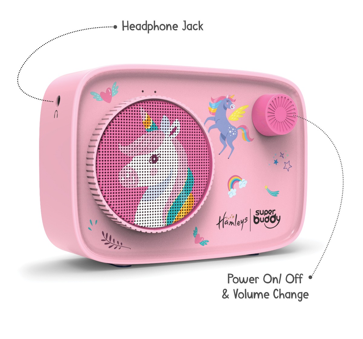 Super Buddy Curio Unicorn S11 Speaker with 900+ stories, rhymes & songs with Voice Recording, Bluetooth, Content Upgrade & up to 20+ hrs of playtime