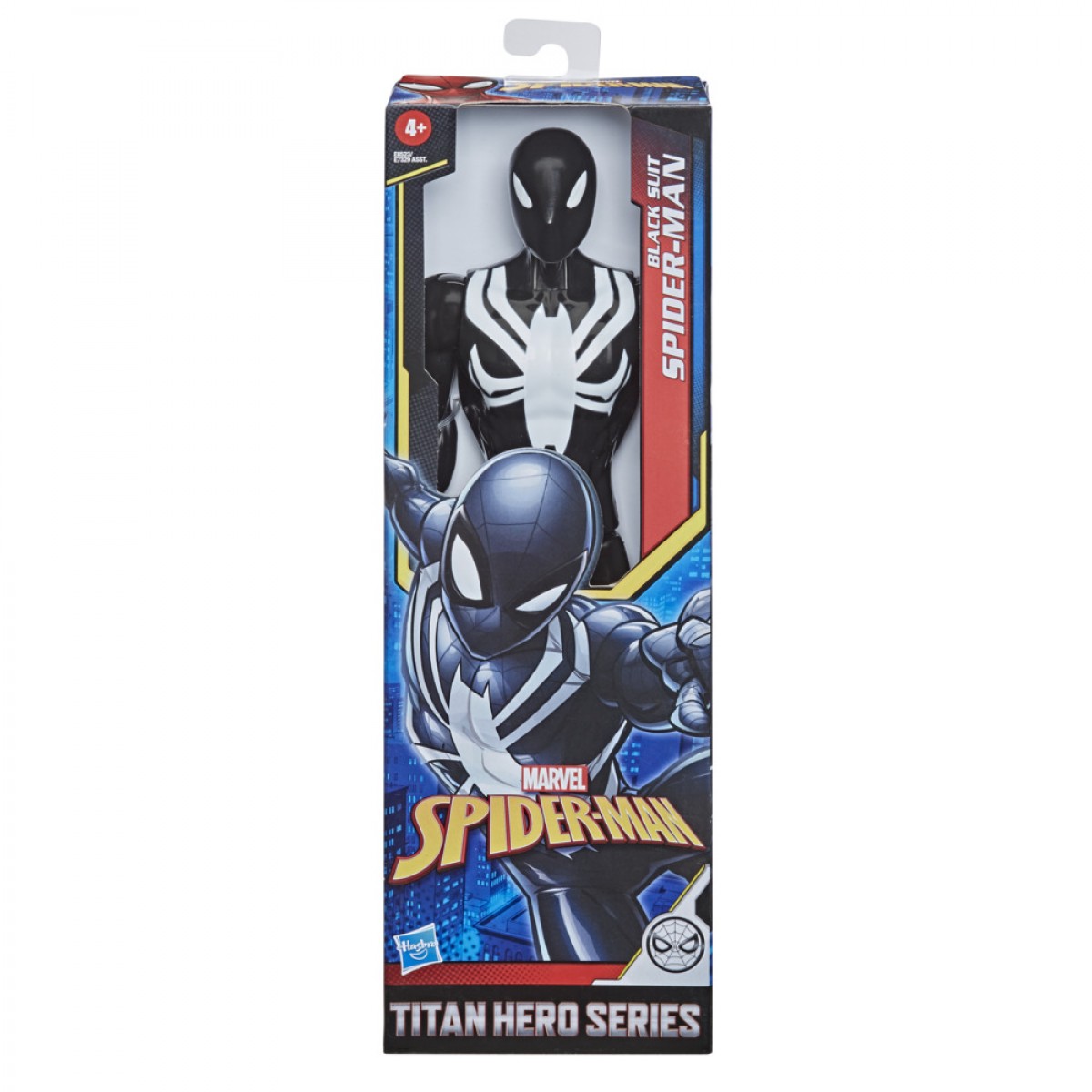 Marvel Spider-Man: Titan Hero Series Villains Black Suit Spider-Man 12-Inch-Scale Super Hero Action Figure Toy, 4Yrs+