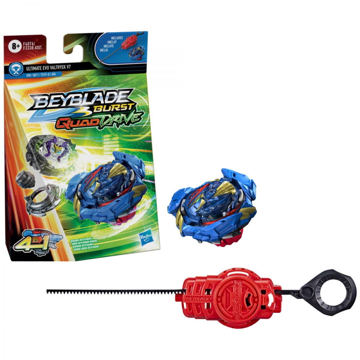 Beyblade Burst Quaddrive Ultimate Evo Valtryek V7 Spinning Top Starter Pack, 8Yrs+