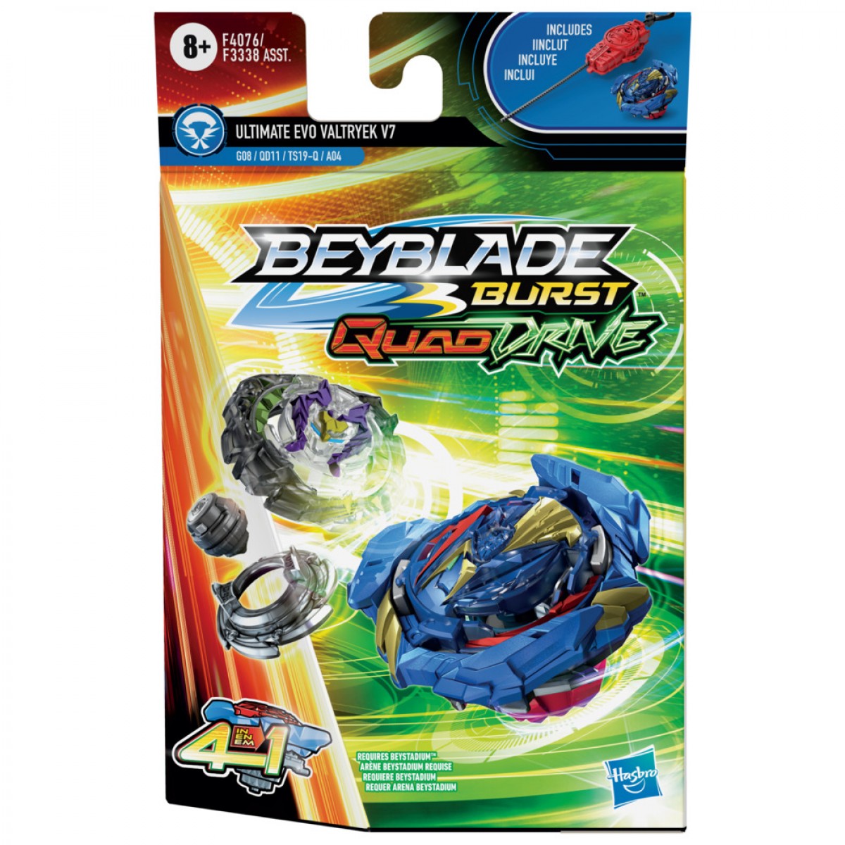 Beyblade Burst Quaddrive Ultimate Evo Valtryek V7 Spinning Top Starter Pack, 8Yrs+