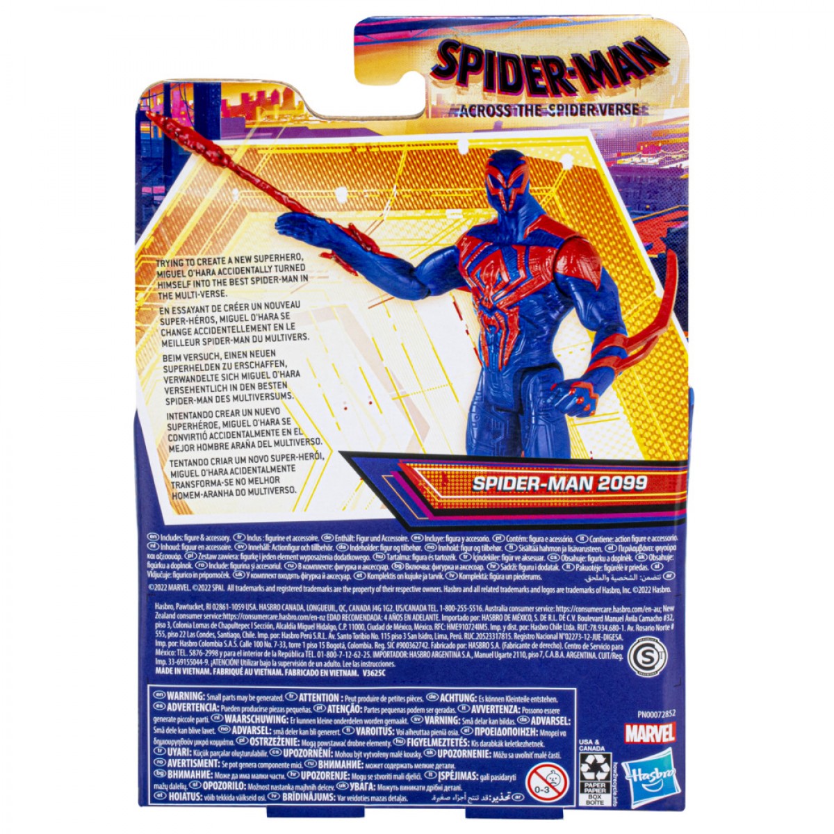 Marvel Spider-Man: Across The Spider-Verse Spider-Man 2099 Toy, 6-Inch-Scale Action Figure With Web Accessory, Toys For Kids Ages 4 And Up
