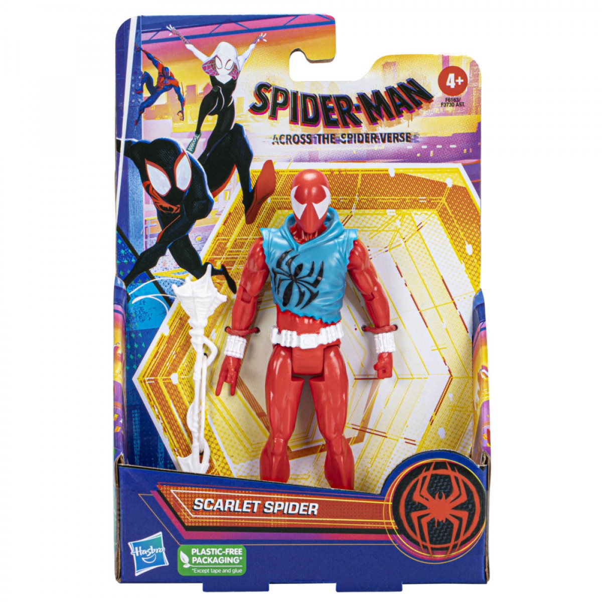 Marvel Spider-Man: Across The Spider-Verse Scarlet Spider Toy, 6-Inch-Scale Action Figure With Web Accessory, Marvel Toys, 4Yrs+