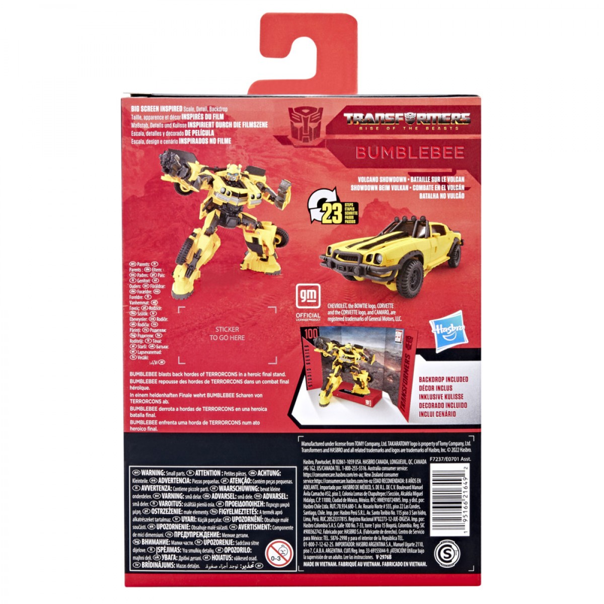 Transformers Toys Studio Series Deluxe Class 100 Bumblebee Toy, 4.5-Inch, Action Figure, 8Yrs+