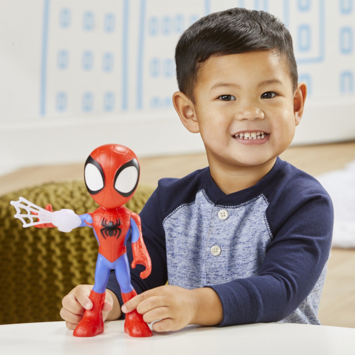 Marvel Spidey And His Amazing Friends Supersized Spidey Figure, 9-Inch Action Figure, Preschool Toys For Kids, 3Yrs+