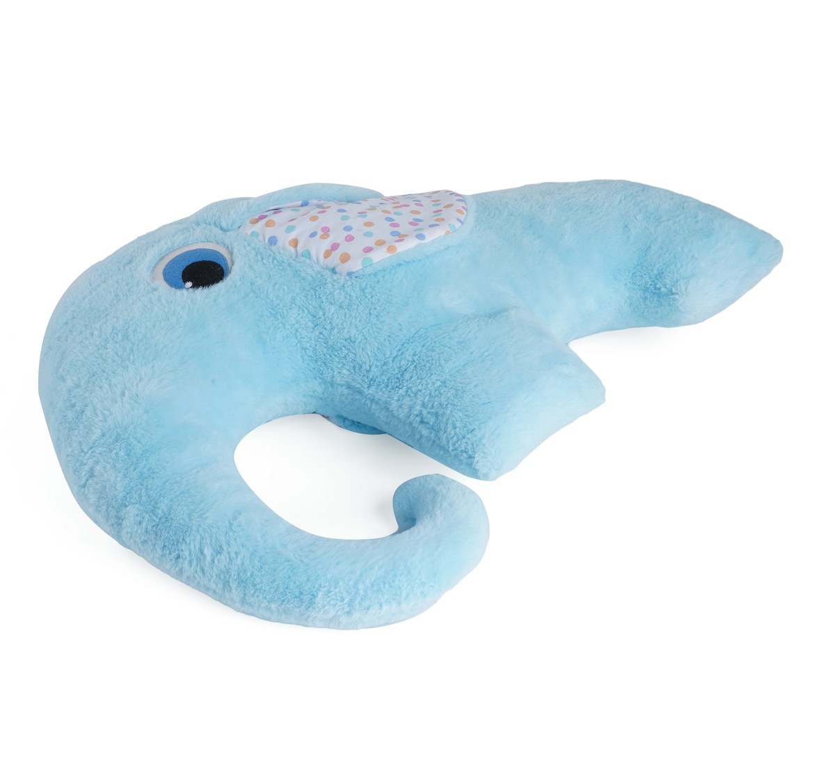 Fuzzbuzz Blue Elephant Cushion For Kids, 2M+