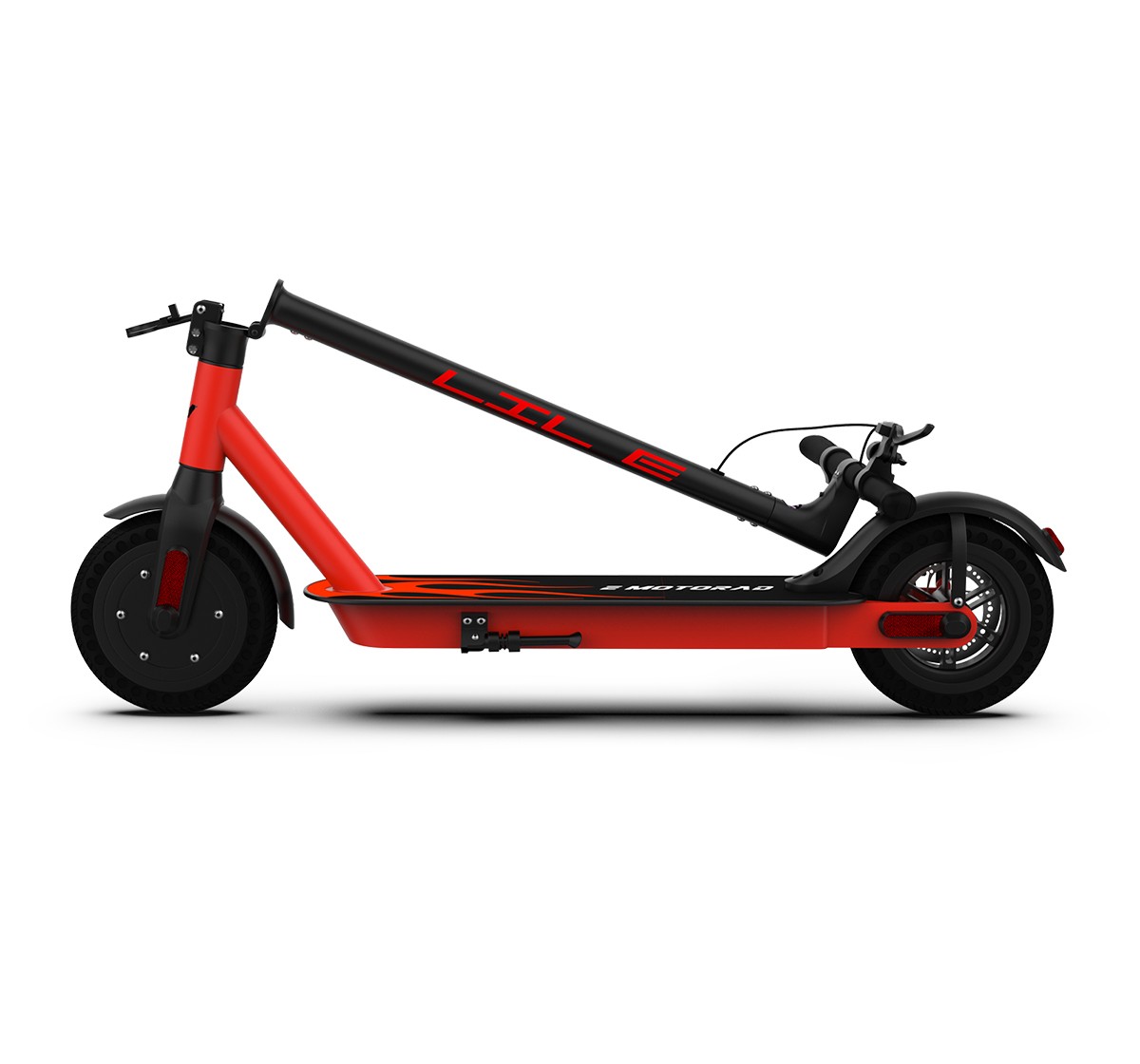 EMotorad Limited Edition Lil E Foldable Electric Kick Scooter, Red, 12Y+