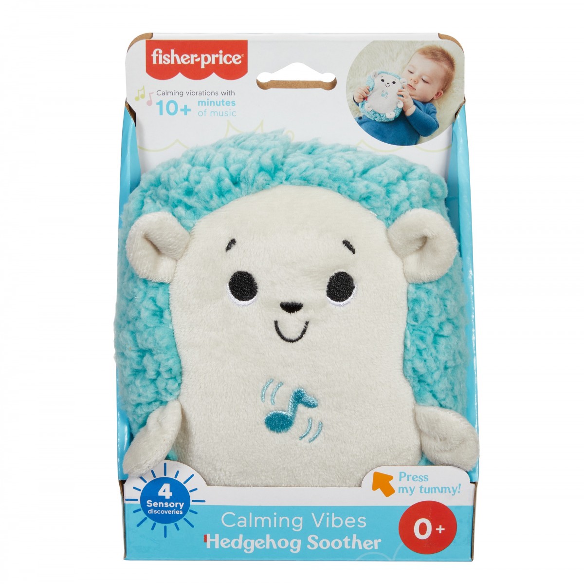 Fisher Price Calming Vibe Hedgehog Soother, Fisher Price, 0Y+, Blue