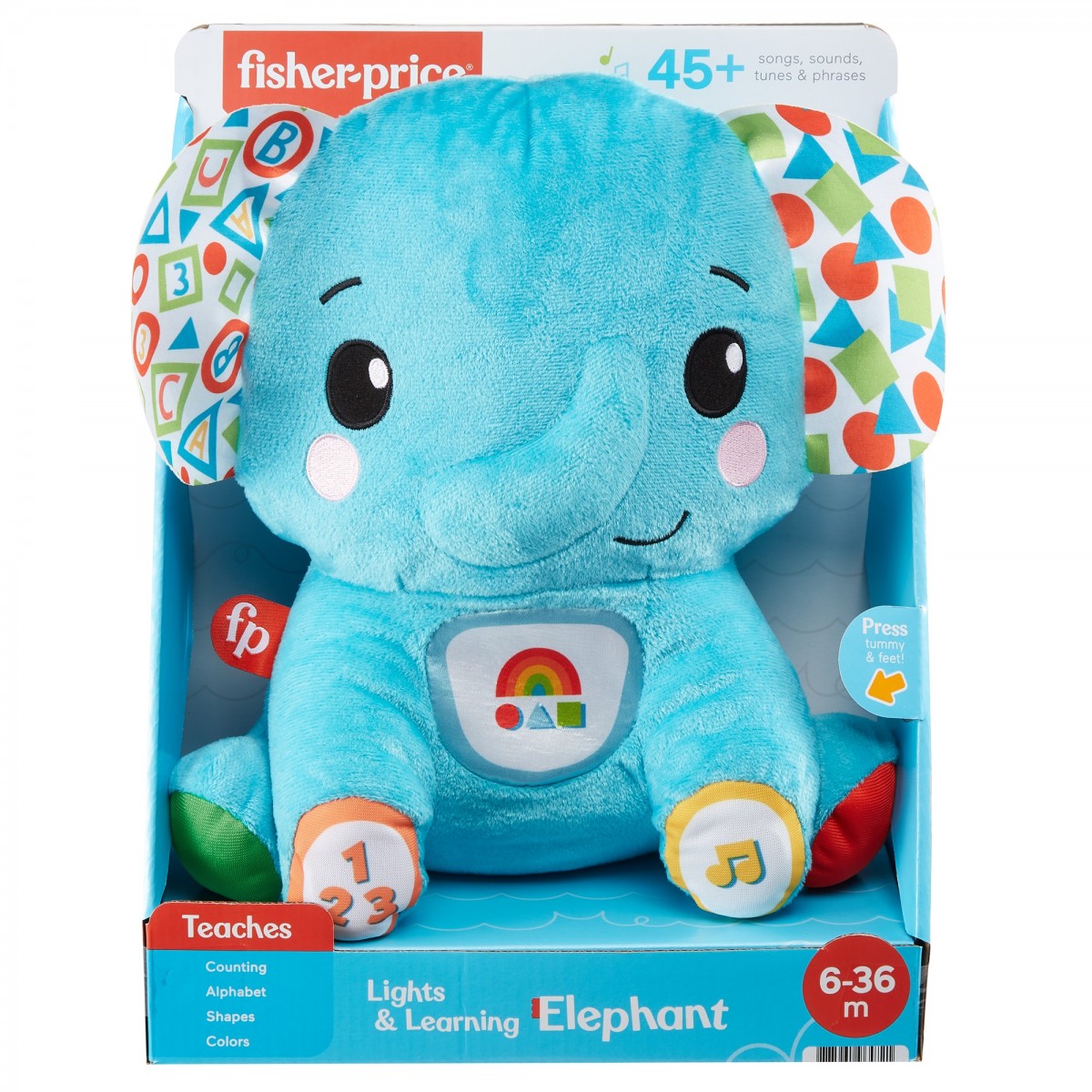 Fisher Price Light & Learning Elephant, 0Y+