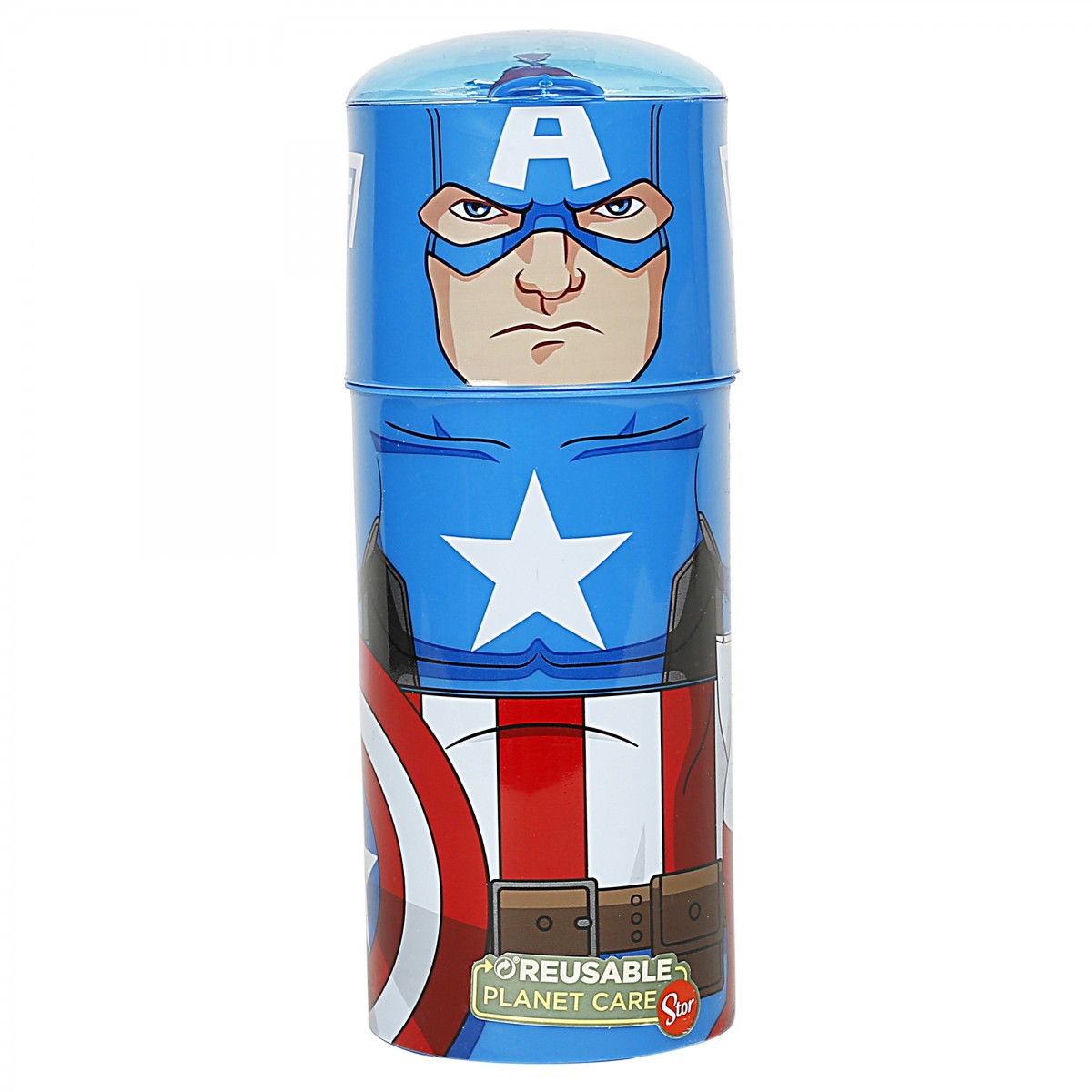 Avengers Captain America Water Bottle for Kids, Multicolour, 350ml