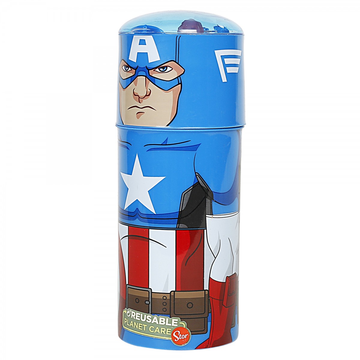 Avengers Captain America Water Bottle for Kids, Multicolour, 350ml