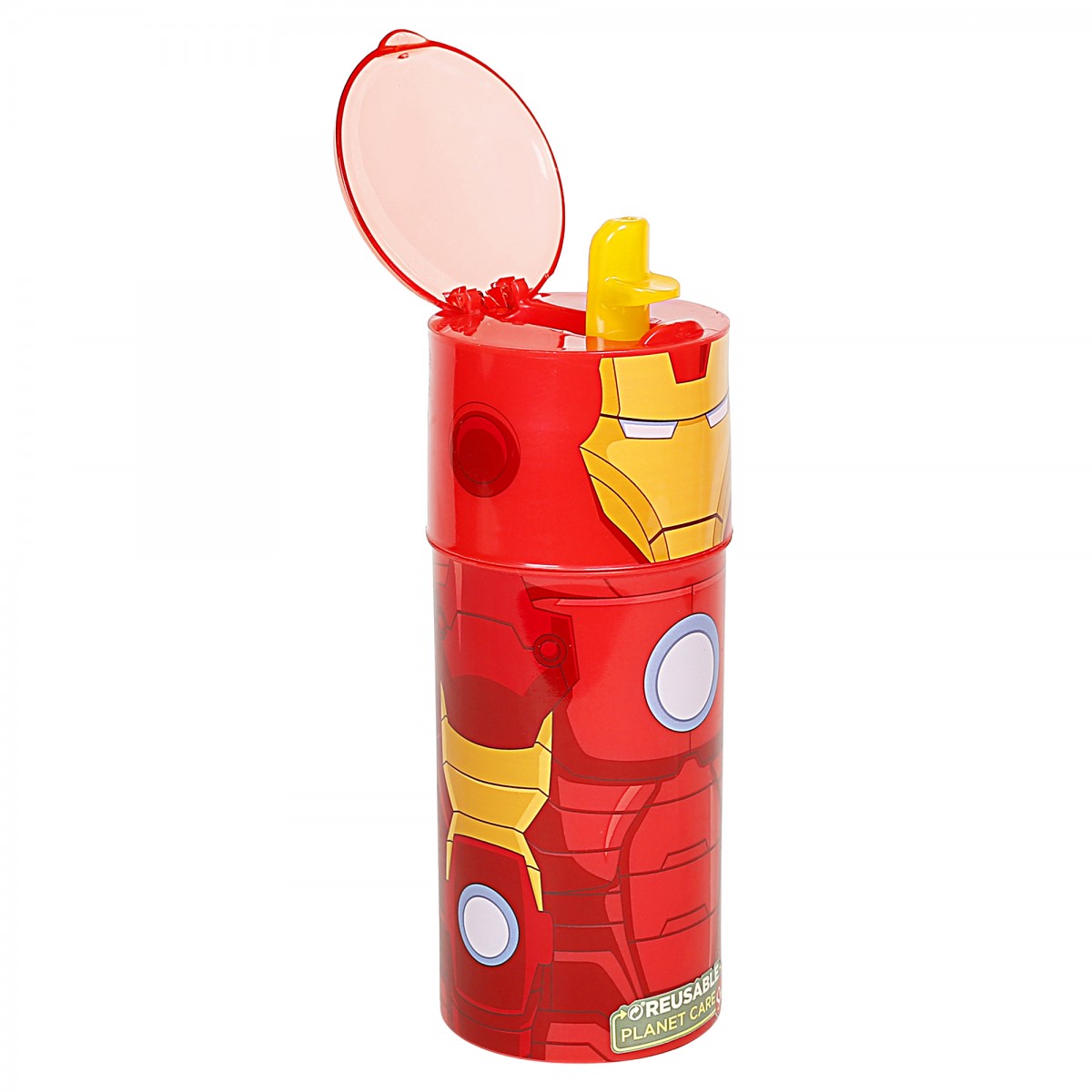 Avengers Iron Man Water Bottle for Kids, Multicolour, 350ml