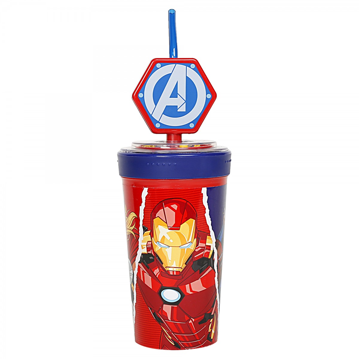 Avengers Gear Sipper Water Bottle for Kids, 390ml, Red