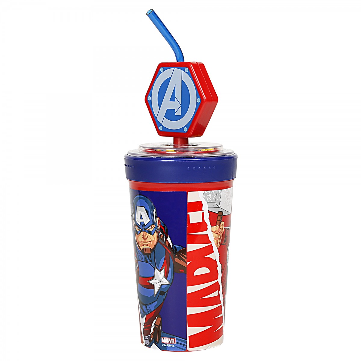 Avengers Gear Sipper Water Bottle for Kids, 390ml, Red