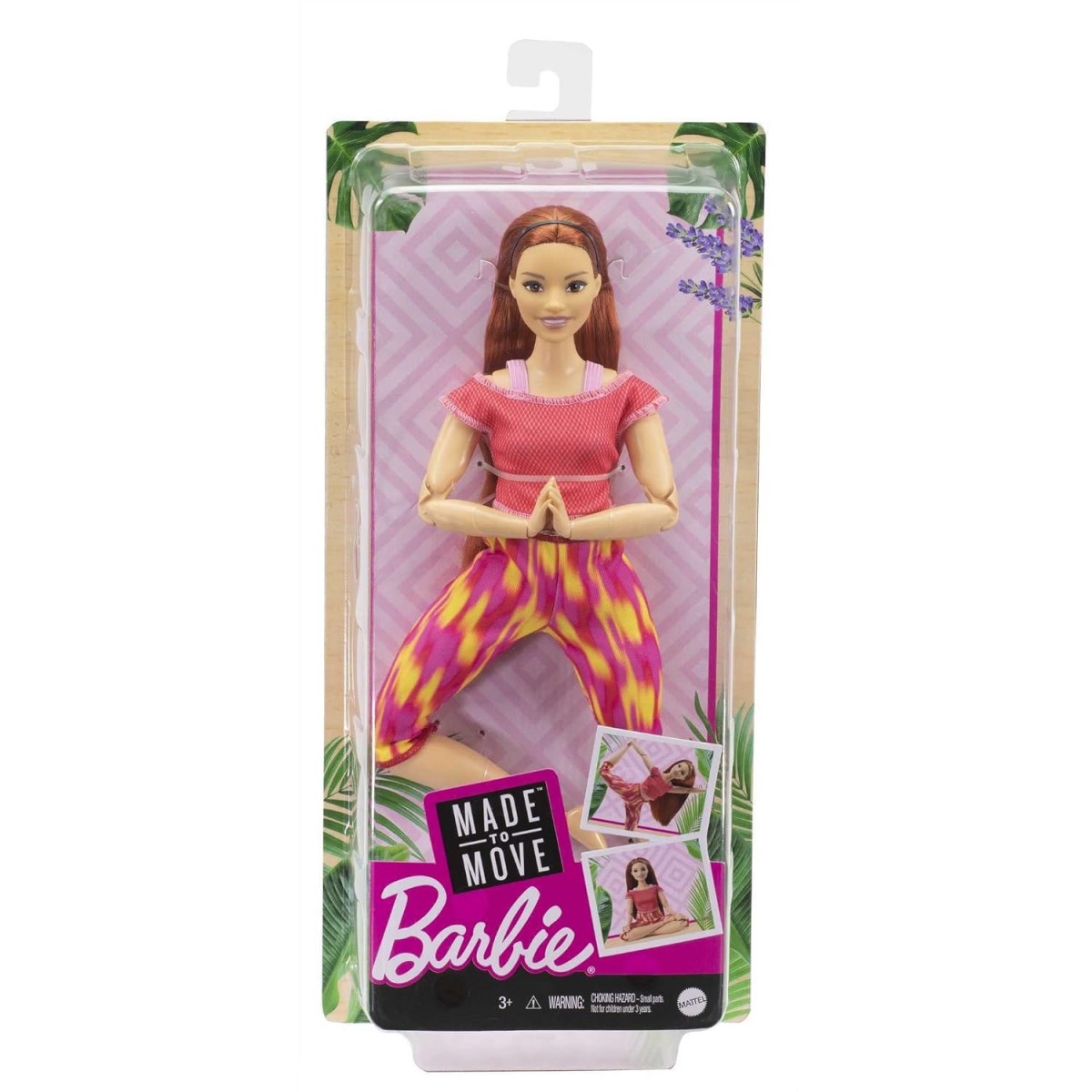 Barbie Made to Move, Yoga Barbie Dolls for Kids, Assorted, Single Doll, 3Y+, Multicolour