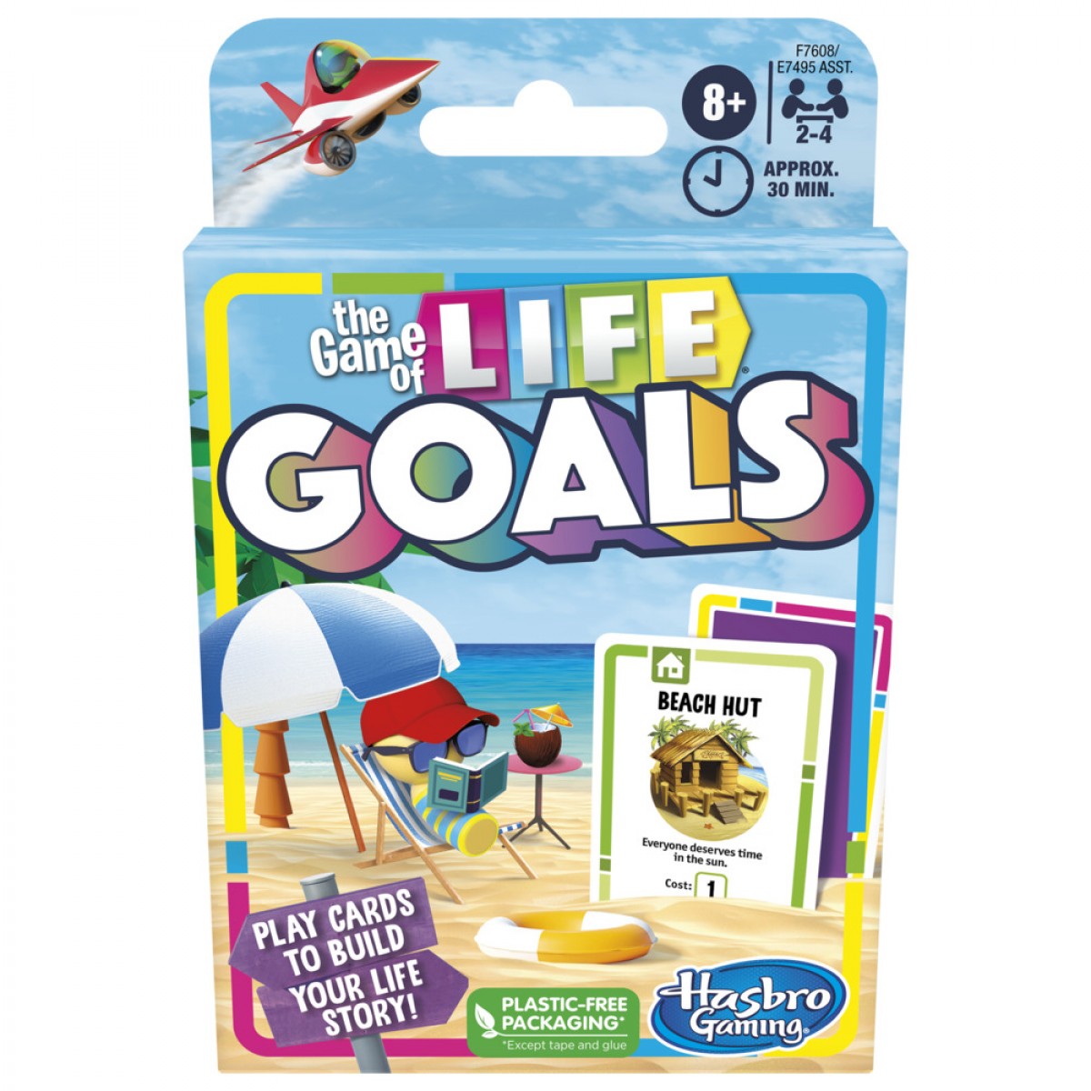 The Game Of Life Goals Game, Quick-Playing Card Game For 2-4 Players, The Game Of Life Card Game For Families And Kids, 8Yrs+, Multicolour