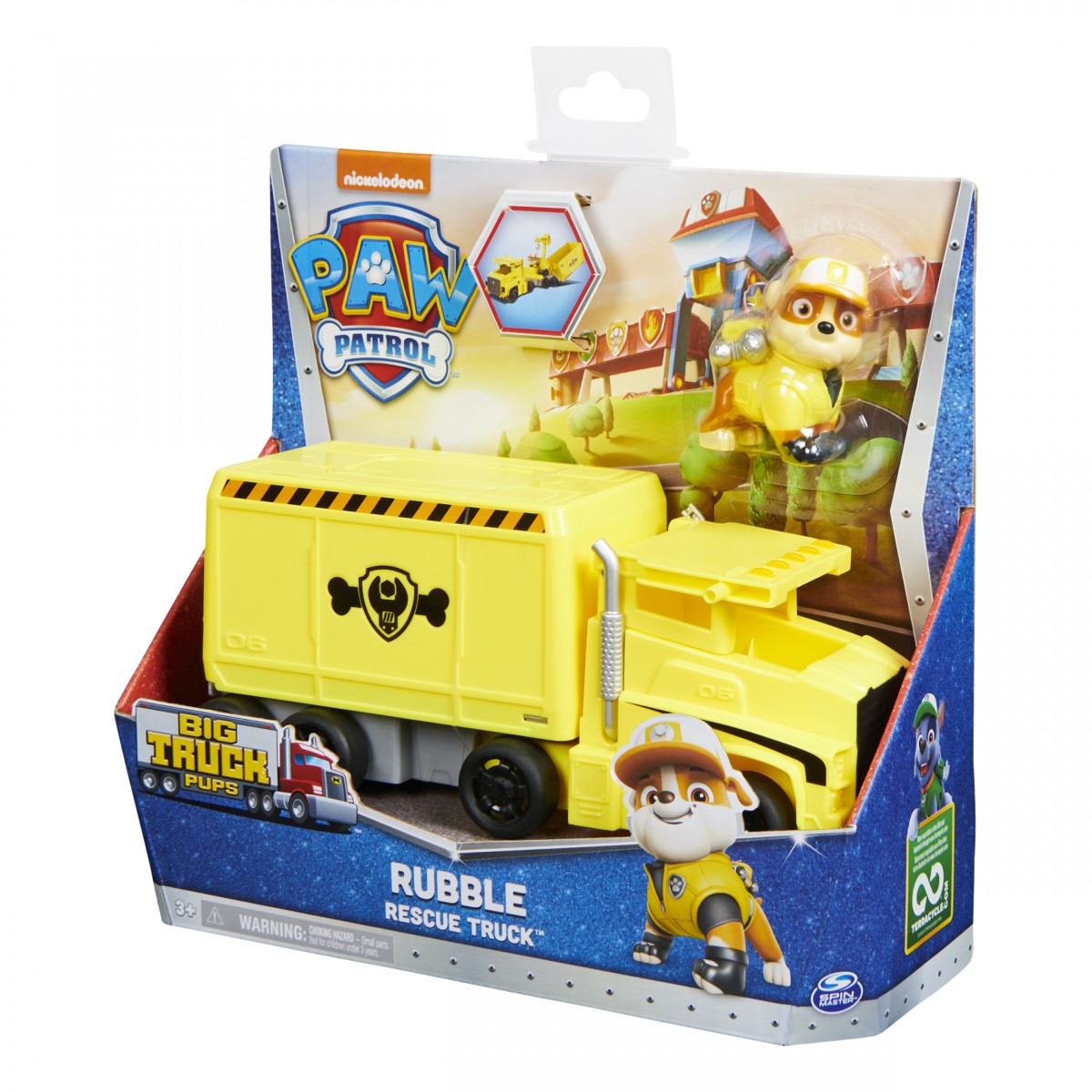 Paw Patrol, Big Truck Pup’S Rubble Transforming Toy Trucks With Collectible Action Figure, Kids Toys For Ages 3 And Up