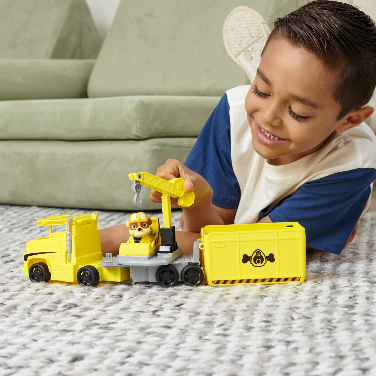 Paw Patrol, Big Truck Pup’S Rubble Transforming Toy Trucks With Collectible Action Figure, Kids Toys For Ages 3 And Up