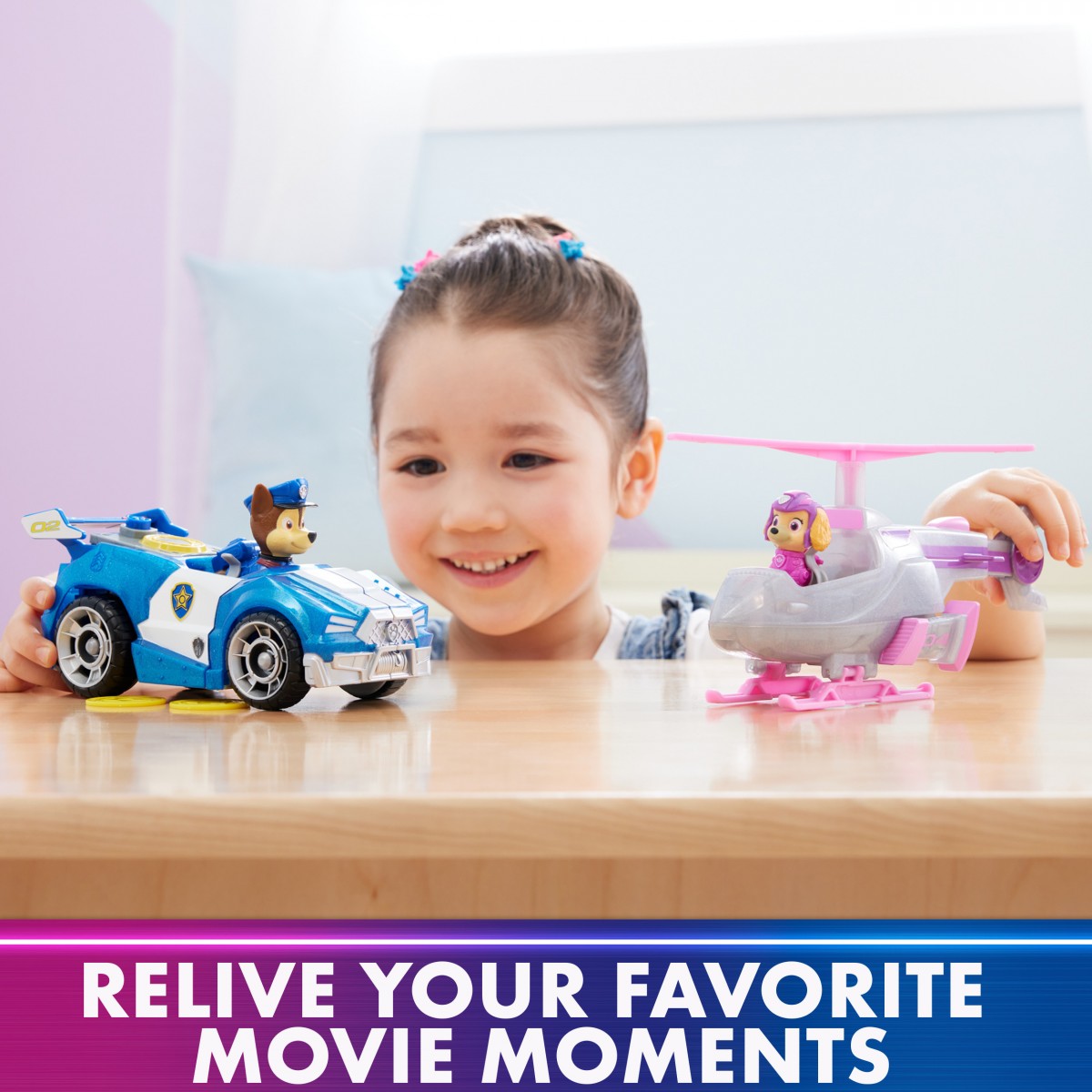 Paw Patrol: The Movie, Chase & Skye Action Figure And Transforming Vehicle Set, With Toy Car & Toy Airplane, 3Yrs+