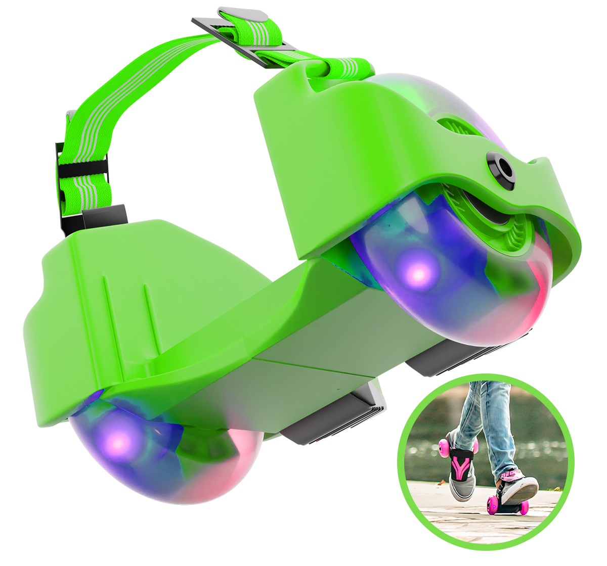 Hamleys Flashing Wheels Street Gliders, 3Y+, Green