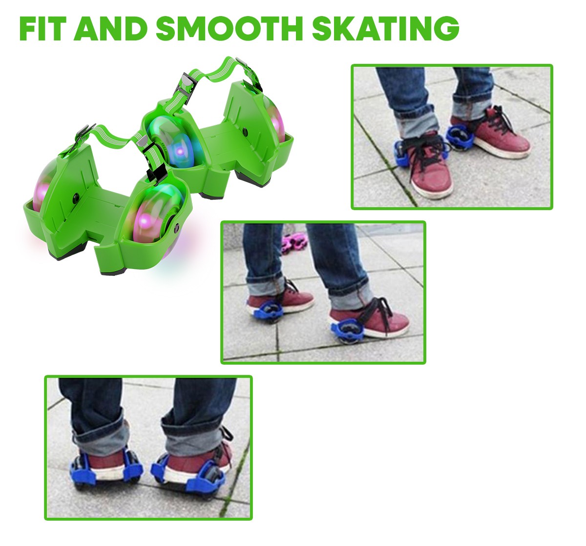 Hamleys Flashing Wheels Street Gliders, 3Y+, Green