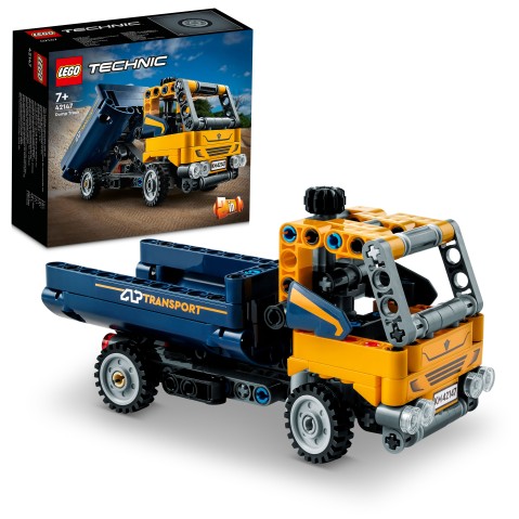 LEGO Technic Dump Truck Building Toy Set, 177 Pieces, Multicolour, 7Y+