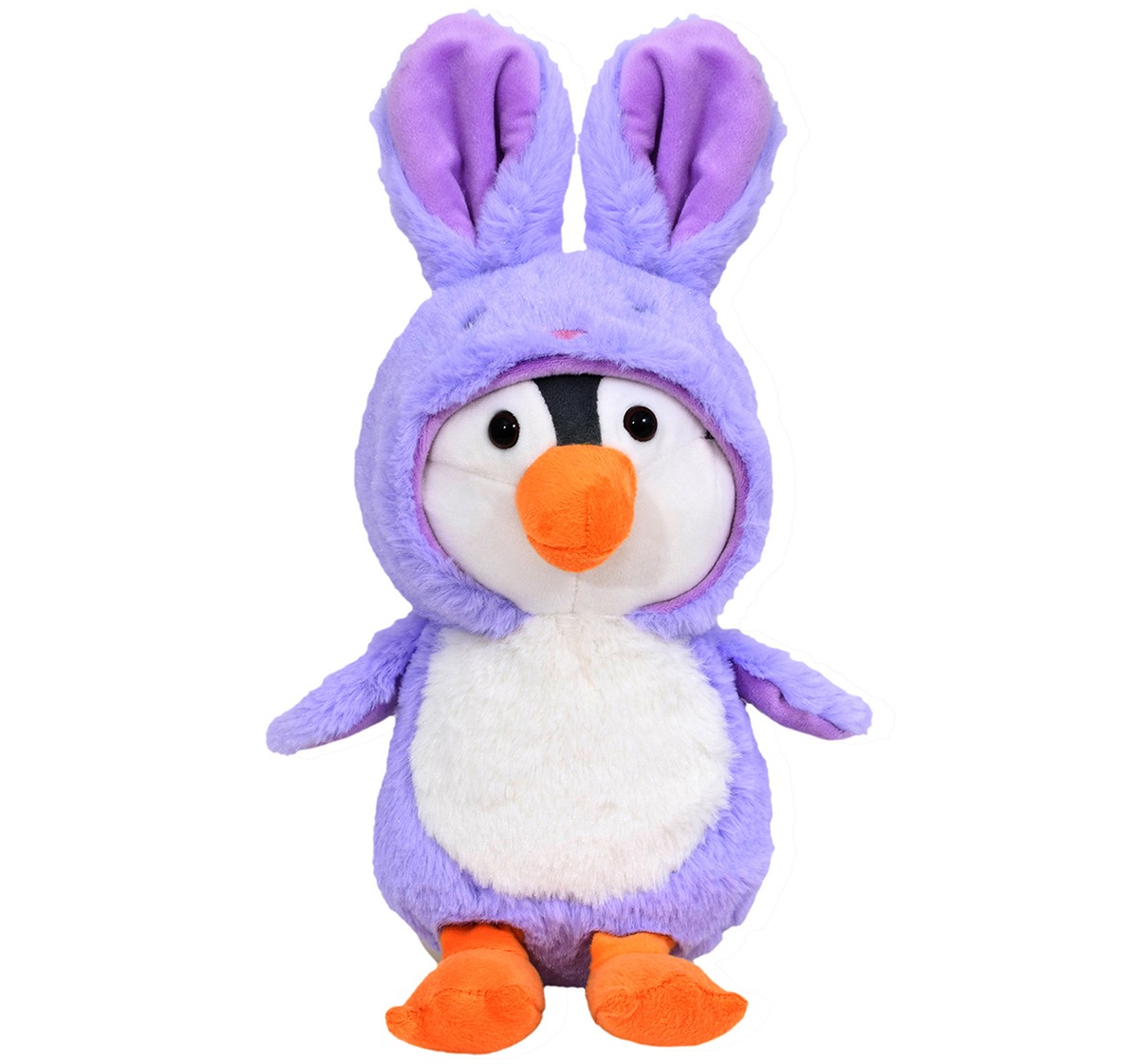 Mirada Purple Bunny Cute Plush Stuffed Hoodie Penguin Soft Toy 23 cm, 3Y+, Purple