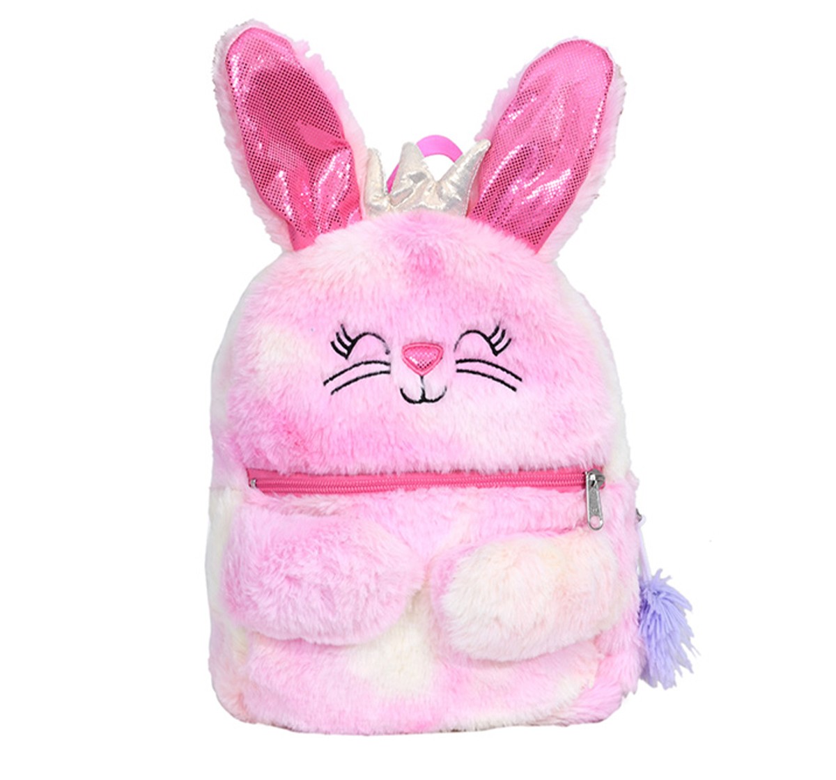 Mirada 30cm Bunny with Crown Toy Bag, 3Y+, Pink