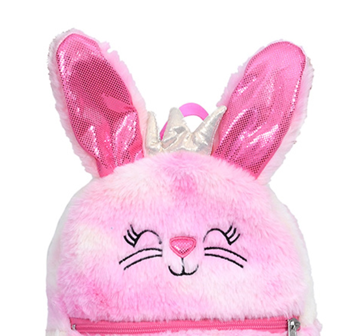 Mirada 30cm Bunny with Crown Toy Bag, 3Y+, Pink